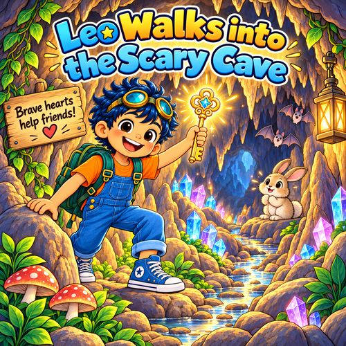 Leo Walks into the Scary Cave cover